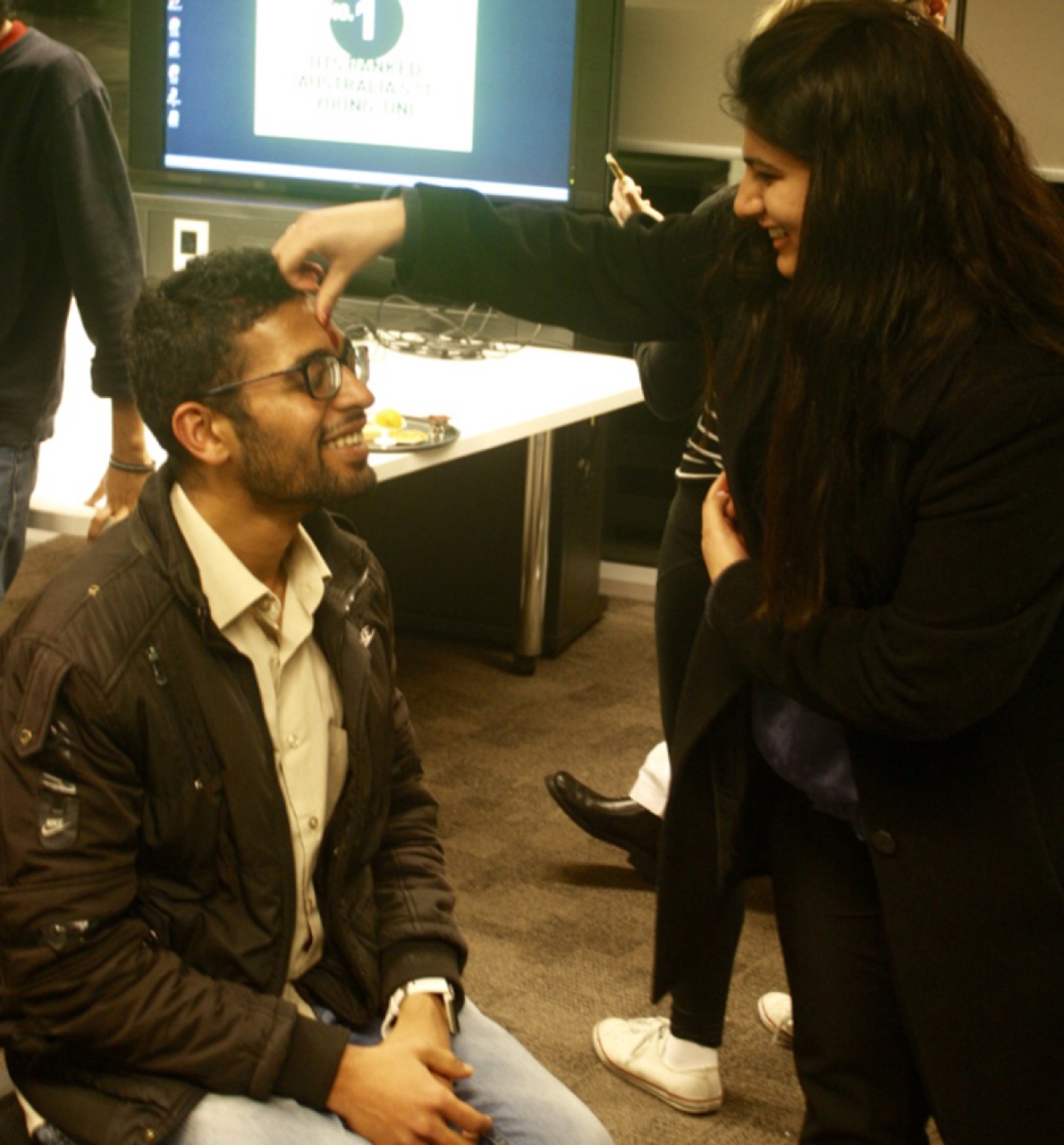 WR - Tikha between Mr Gundaras and Ms Sharma from Om Shanti