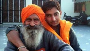 Manrajvinder Singh with grandfather