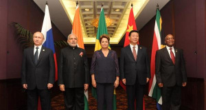 Modi with BRICS leaders