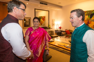 23 August, 2015, New Delhi, India: The Hon. Christopher Pyne,  Federal Minister for Education and Training at pre-dinner drinks and buffet dinner hosted by the High Commission and Endeavour Ambassadors  during his visit to India to promote education and training ties. Picture by Graham Crouch/DFAT