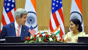 Sushma Swaraj & John Kerry 150
