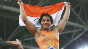 2016 Rio Olympics - Wrestling - Final - Women's Freestyle 58 kg Bronze - Carioca Arena 2 - Rio de Janeiro, Brazil - 17/08/2016. Sakshi Malik (IND) of India celebrates winning the bronze medal. REUTERS/Toru Hanai FOR EDITORIAL USE ONLY. NOT FOR SALE FOR MARKETING OR ADVERTISING CAMPAIGNS.